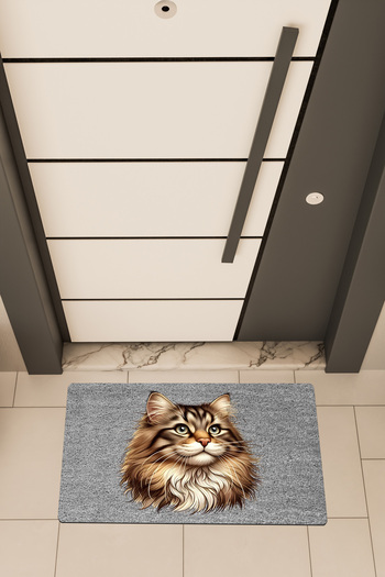 Dormot High Quality Digital Printing Gray, Kitten Themed Door Mat