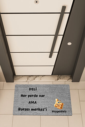 Dormot Quality Digital Print Gray, This Place Center themed Door Mat