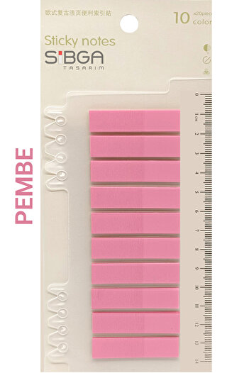 sibga tasarım Transparent Pink Color Postit Post-It Post It. Book Marker Bookmark Postit Sticker Note Paper