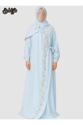 AL-HRAER Light blue women's prayer sheet, wide and comfortable, excellent cool material (mard)