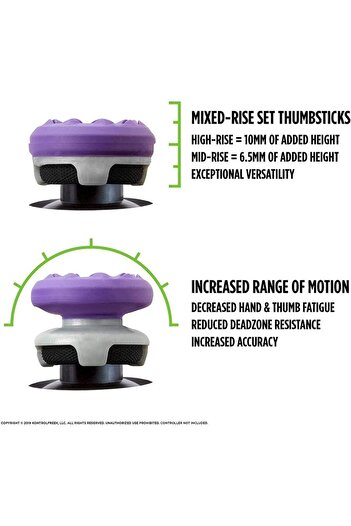 erorex Galaxy Purple Playstation 4 5 Performance Thumbsticks Compatible Controller Grip Performance Galaxy