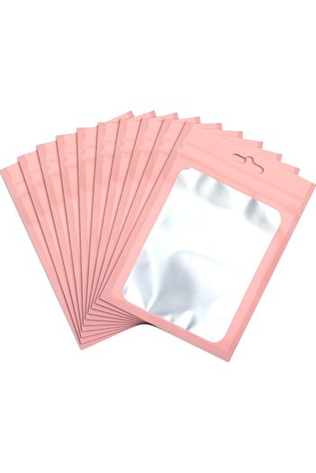 erorex Foil Bags, 100 Pieces Resealable Food Storage Bags Clear Pouch Clear Window Food Storage Candy