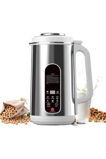 erorex 8--1 Stainless Steel Nut Milk Maker – 1200Ml Soy, Oat, Almond, Coconut & Plant-Based Milk Machine,