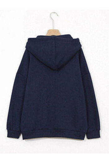 Revasser Unisex Erkek/Kadın SANDIEGO Renkli Özel Baskılı Pamuklu Oversize Kapüşonlu Sweatshirt
