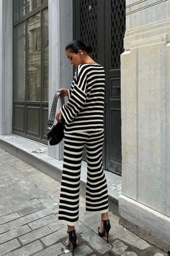 MODA Candy Striped Straight Fit Trousers Suit 9705-015