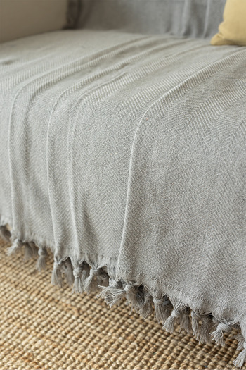 Faiend Seat Cover 170 X 210 cm Sofa Bed Cover 100% Cotton Washable Plain Shawl