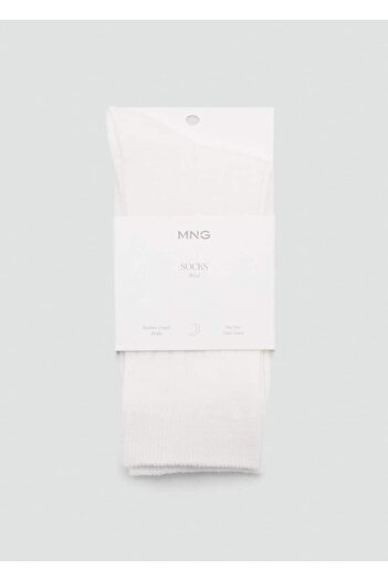 MANGO Woman Yün karışımlı fitilli çoraplar
