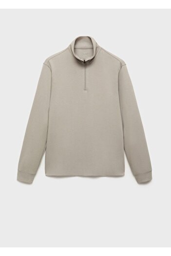 MANGO Man Regular-fit fermuarlı teknik sweatshirt