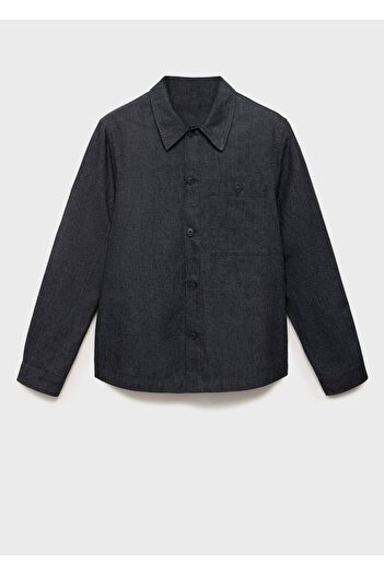 MANGO Man Cepli denim gömlek ceket