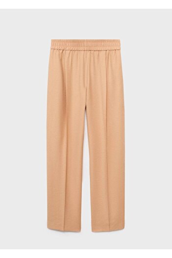 MANGO Woman Beli lastikli lyocell pantolon