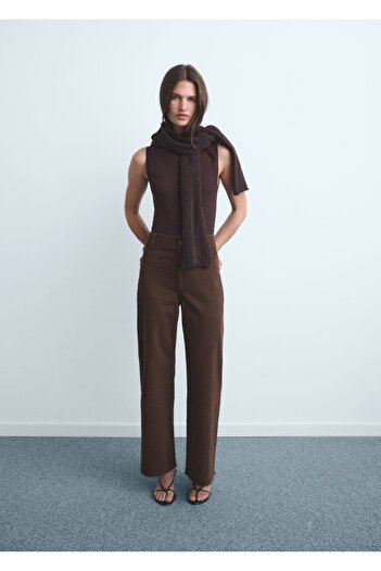 MANGO Woman Catherin yüksek belli culotte jean pantolon