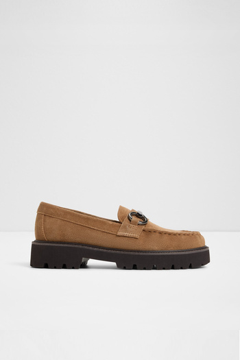 Aldo Danrose - Women's Beige Genuine Suede Slip-On Loafer