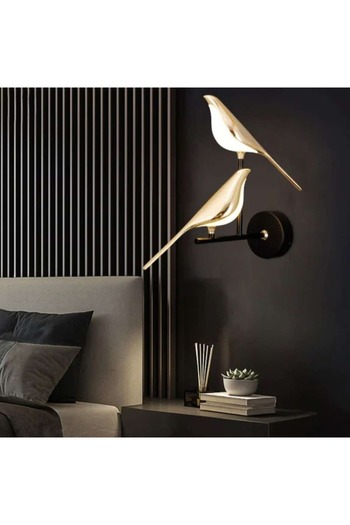 Vooltex ابليك جداري مصباح حائط LED على شكل طائر ذهبي من فولتكس