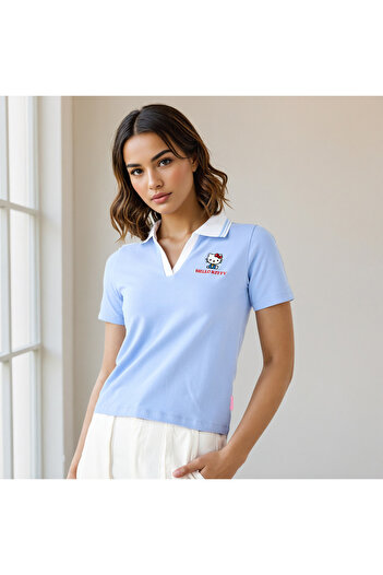 SP Characters Hello Kitty Embroidered Polo T-shirt