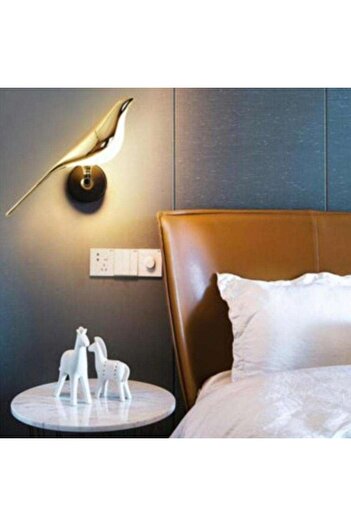 Vooltex ابليك جداري مصباح حائط LED على شكل طائر ذهبي من فولتكس