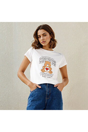 SP Characters Care Bears Print Crew Neck T-shirt
