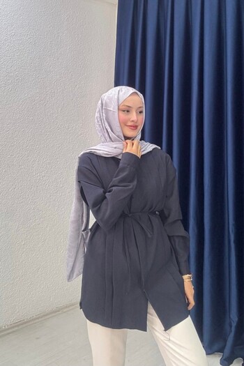 lurex moda Tie-Up Shirt