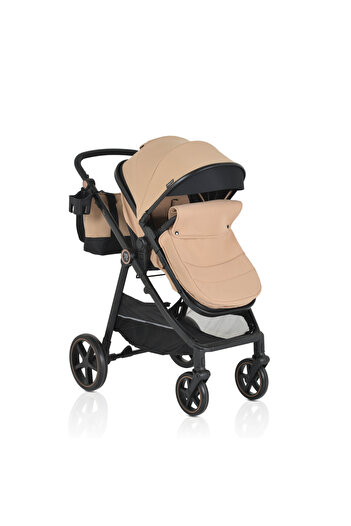 Moni 2in1 convertible stroller Tokyo Beige up to 22 kg, Aluminum frame, Parental handle and backrest
