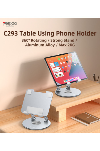 Yesido Yesido C293 Tablet and Mobile Holder - Foldable Aluminum Alloy Desk Stand