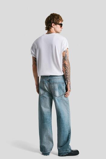 Bershka Kemerli baggy fit jean