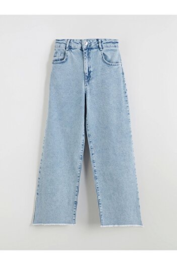 LC Waikiki Lcw Kids Blue Wideleg Girl Jean Pants
