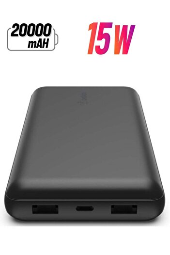 Belkin BoostCharge Power Bank, Usb-C Portable Charger With 1 Usb-C Port And 2 Usb-A Ports, Battery P