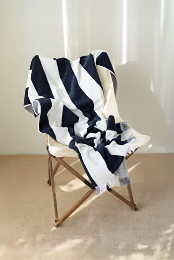 bulldanco Striped Cotton Beach and Bath Towel