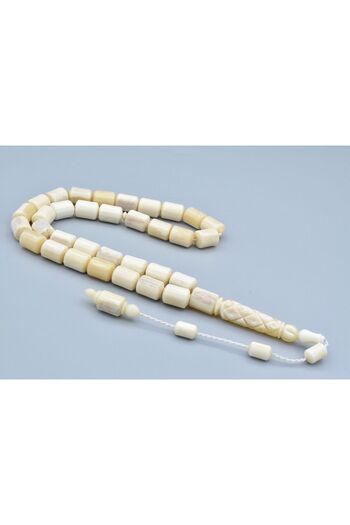 Murty99 Masterpiece Imame Carved Capsule Cut Large Whale Bone Prayer Beads