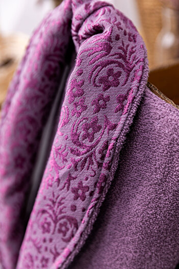 FAVORA Velora Deluxe Σετ μπουρνούζι 100% βαμβάκι - Plum - Anthracite