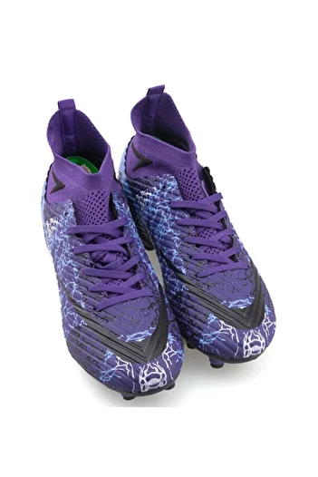 stilfest Crampon Football Shoes Purple-Black Patterned Sports Shoes