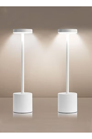 Taimi Pack of 2 Rechargeable Cordless Operated Desk Lamps 3 Levels for Restaurants Garden Bedroom