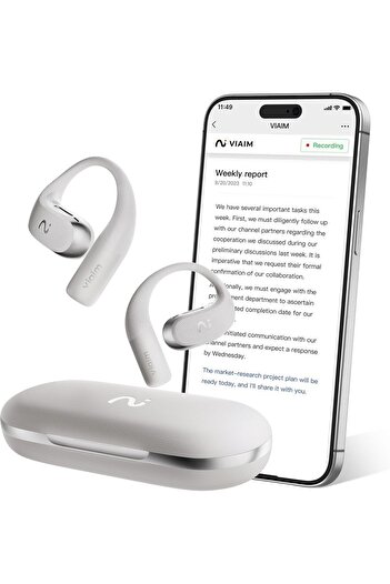genernic OpenNote AI Recorder – Open Ear Earbuds with FlashRecord, Call Recording, Real-Time Transcription,