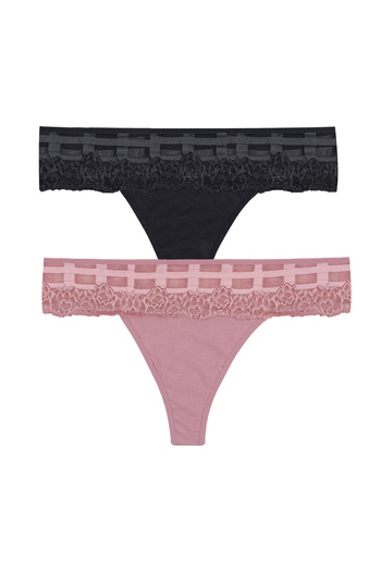 koza iç giyim Women's Cotton Lace Detailed Thong