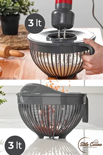 Stile Cucina Linea Mixer Bowl and Rice Strainer 3 Liter Anthracite