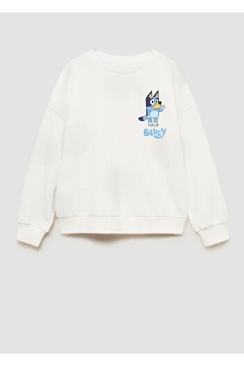 Monila Unisex Bluey Printed 3 Thread Fabric Cotton Sweatshirt
