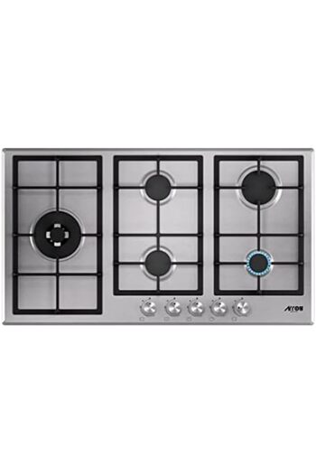 ARROW italian Gas Hob 90 cm, 5 Burners with Cast Iron Pan Supports, Electric Ignition Mo HG905SHDK
