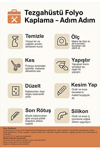 Bigaimaj Ahşap Görünümlü Kendinden Yapışkanlı Tezgah ve Dolap Kaplama Folyosu 70x100 cm