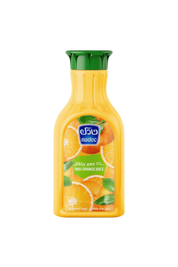 Nadec 100% Orange Drink, No Sugar Added, 1.3Liter