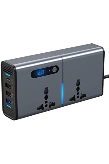 Generic Car Power Inverter 200W, DC 12V to 220V AC Car Inverter, 3 USB 1 Type-C Ports Charger Adapter Car Pl