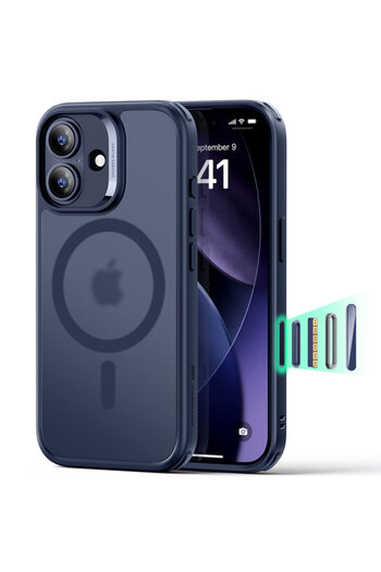 ESR Husa iPhone 17 Classic Hybrid HaloLock, bleu