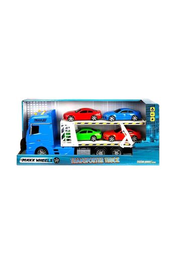 ÇEŞİT SEPETİM Boy's Toy 2326 1:24 Maxx Wheels 2-Story Transporter Truck with Sound and Light 44cm Girl's Toy
