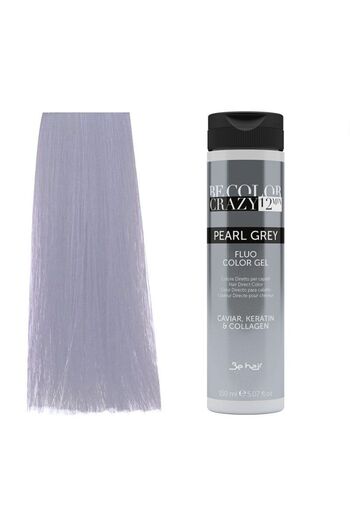 Be Hair Hair Dye Pearl Grey Semi-Permanent or Direct - Be Color Crazy 12 Minute 150ml - Be Hair