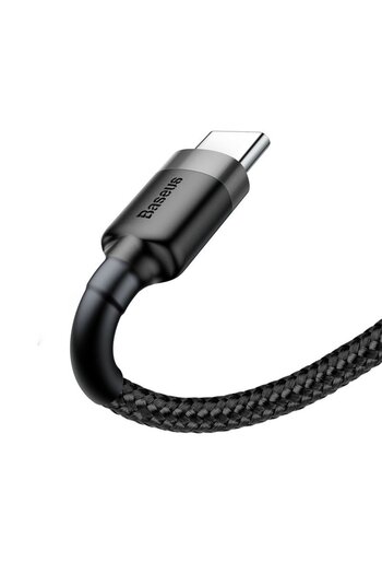 Baseus Type-C Data Cable Cafule 3M Length with Textile Sheath - CATKLF-UG1 - Black/Gray