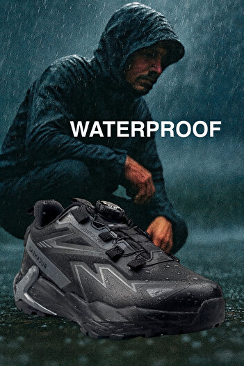 BUCKHEAD Unisex Children's Waterproof Sports Shoes, Rain and Snow Waterproof, Reel Lace-Up, Non-Slip Sole