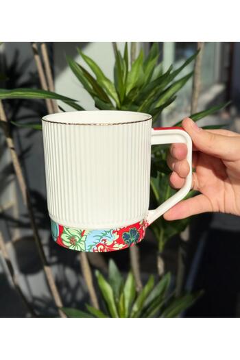 Onedekor Porcelain Luxury Scarlet Red Mug Gold 250ml