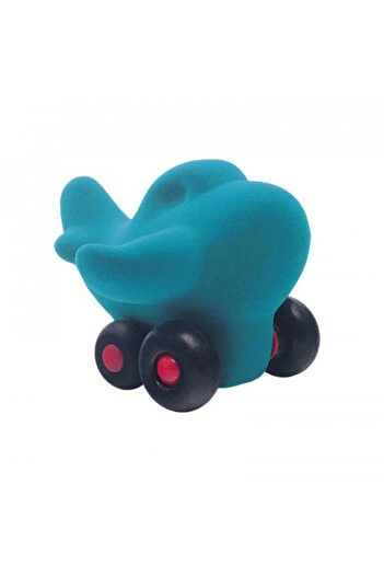 Rubbabu Charles airplane toy, 12 cm, turquoise,