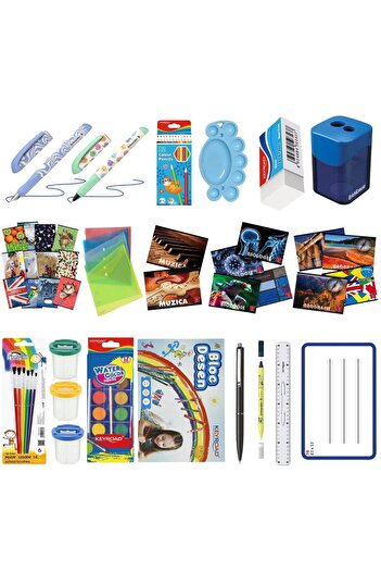 Micostore Pack of 23 premium school supplies, Grade 4, IV, Schneider, Pigna