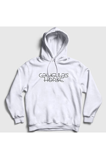 Presmono Unisex Λευκό λογότυπο Caligula's Horse Hooded φούτερ 572133tt