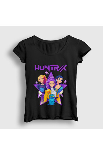 Presmono Women's Black Poster Huntrix K Pop Demon Hunters T-Shirt 573791Tt