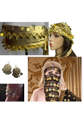 Generic Accessories Set for Belly Dance Costume and Hairband